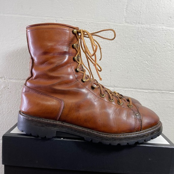 Vintage 1970s REI Red Wing Hunting Boots Brown Lace Up Lug Sole F07188 Size 12 main image 6